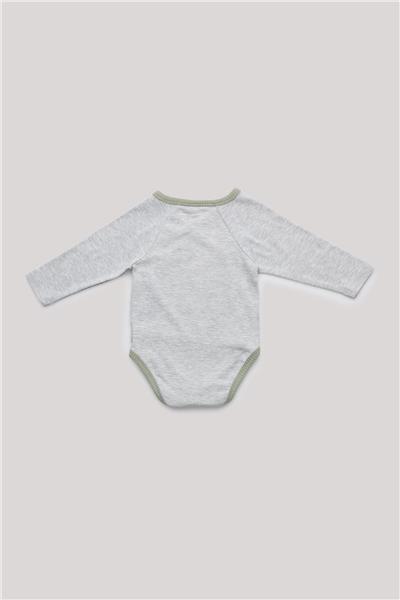 Layette Erkek Bebek Gri Body