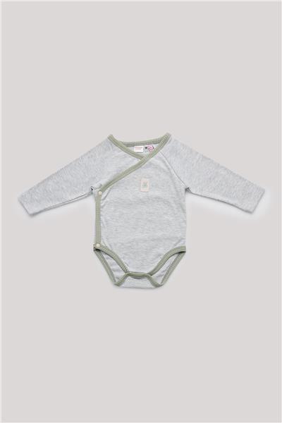 Layette Erkek Bebek Gri Body