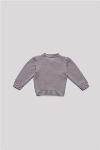 Layette Erkek Bebek Gri Hırka