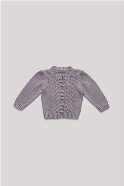 Layette Erkek Bebek Gri Hırka