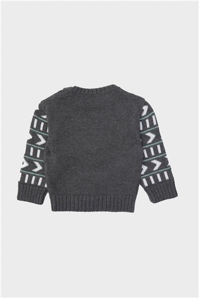 Layette Erkek Bebek Gri Kazak