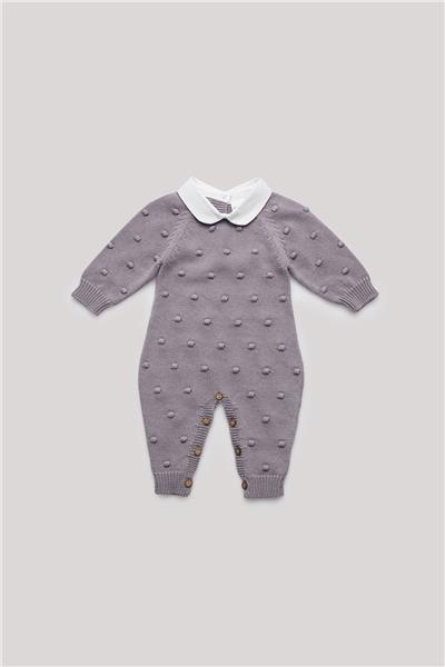 Layette Erkek Bebek Gri Tulum