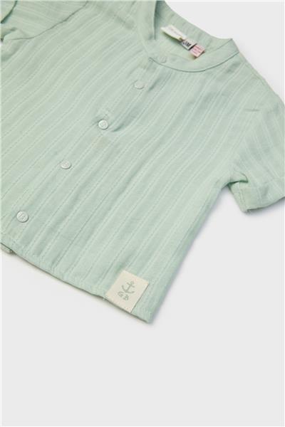 Layette Erkek Bebek Yeşil Gömlek