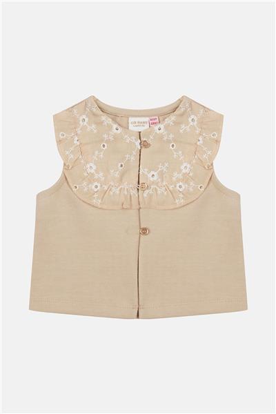 Layette Kız Bebek Bej Yelek