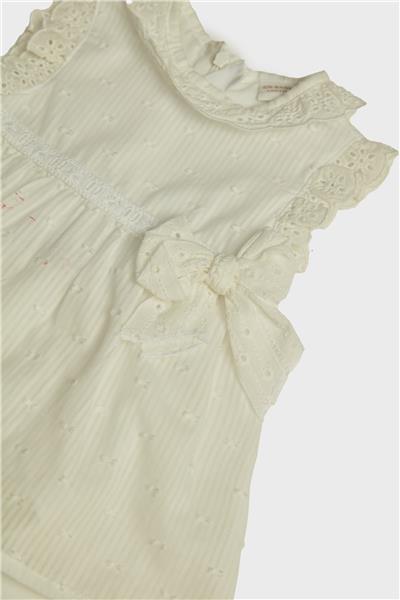Layette Kız Bebek Beyaz Elbise