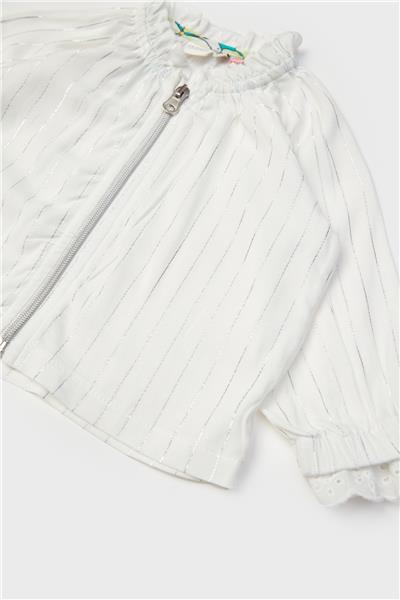 Layette Kız Bebek Beyaz Eşofman Üstü