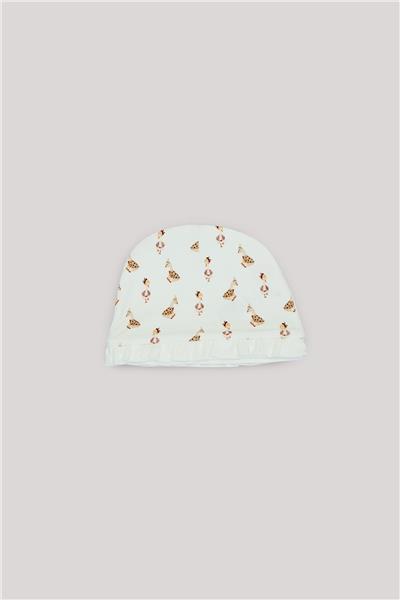 Layette Kız Bebek Desenli Bere
