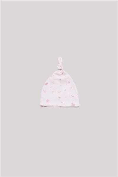 Layette Kız Bebek Desenli Bere