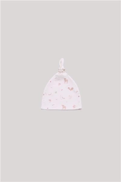 Layette Kız Bebek Desenli Bere
