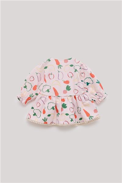 Layette Kız Bebek Desenli Elbise