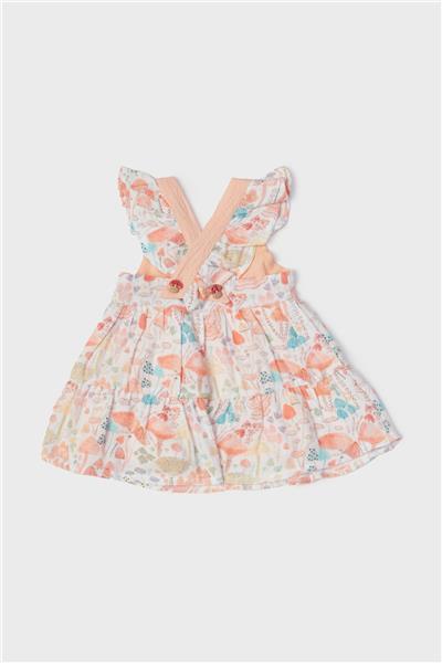Layette Kız Bebek Desenli Elbise