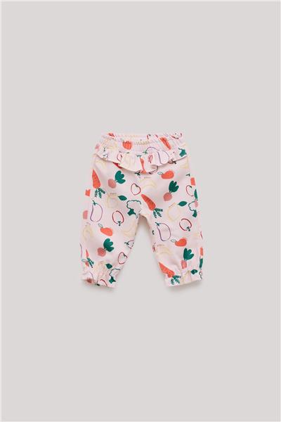 Layette Kız Bebek Desenli Eşofman Altı