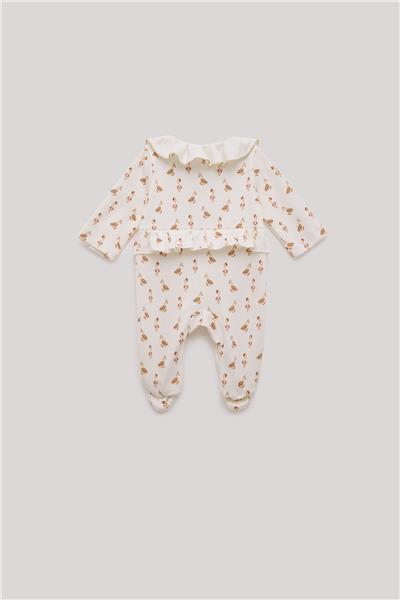 Layette Kız Bebek Desenli Tulum