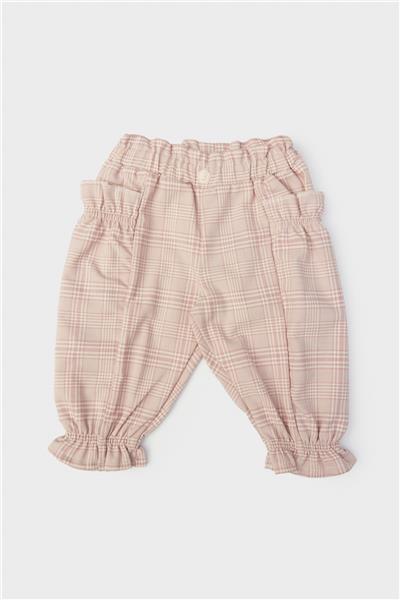 Layette Kız Bebek Ekose Pantolon