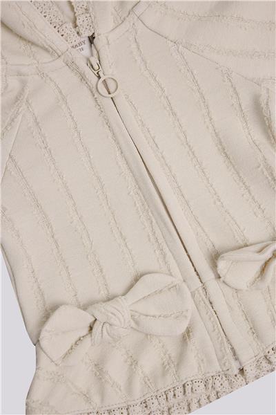 Layette Kız Bebek Ekru Eşofman ÜstüLayette Kız Bebek Ekru Eşofman Üstü