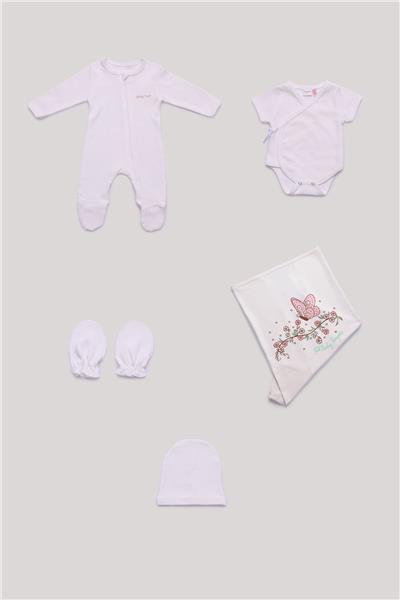 Layette Kız Bebek Ekru Hastane Çıkışı
