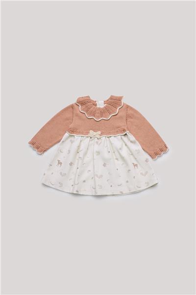 Layette Kız Bebek Pembe Elbise