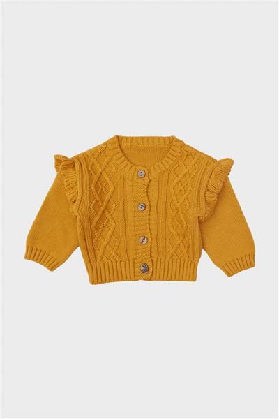 Layette Kız Bebek Sarı Hırka