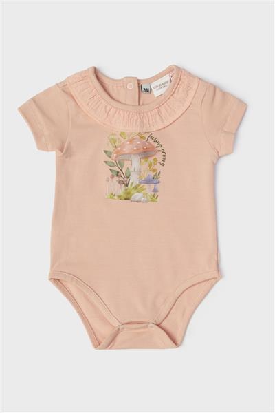 Layette Kız Bebek Somon Body
