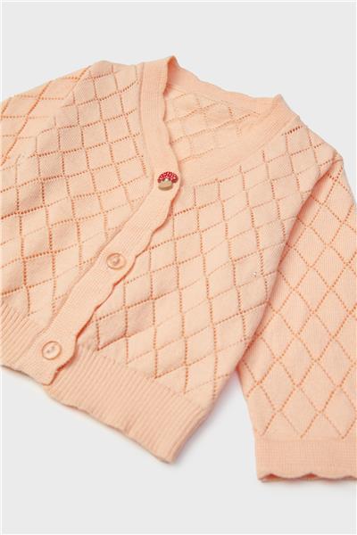 Layette Kız Bebek Somon Hırka