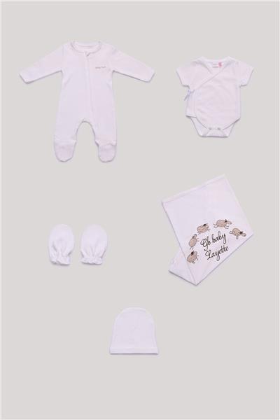 Layette Unisex Ekru Hastane Çıkışı