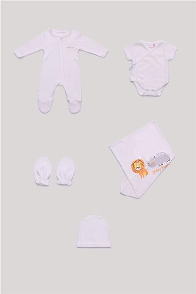 Layette Unisex Ekru Hastane Çıkışı
