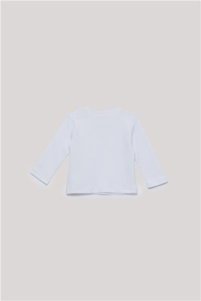 Nebbati Basic Erkek Bebek Beyaz T-Shirt