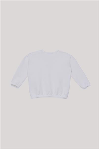 Nebbati Basic Erkek Bebek Ekru Sweatshirt