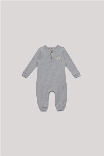 Nebbati Basic Erkek Bebek Gri Tulum