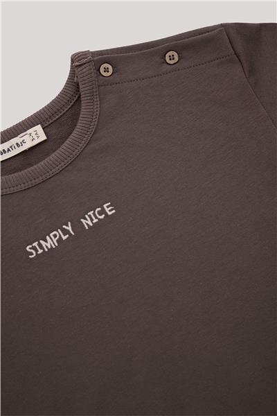Nebbati Basic Erkek Bebek Kahverengi Sweatshirt