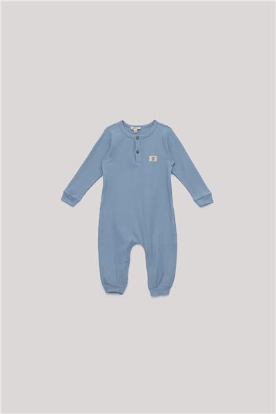 Nebbati Basic Erkek Bebek Mavi Tulum