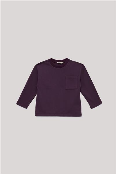 Nebbati Basic Erkek Çocuk Bordo T-Shirt