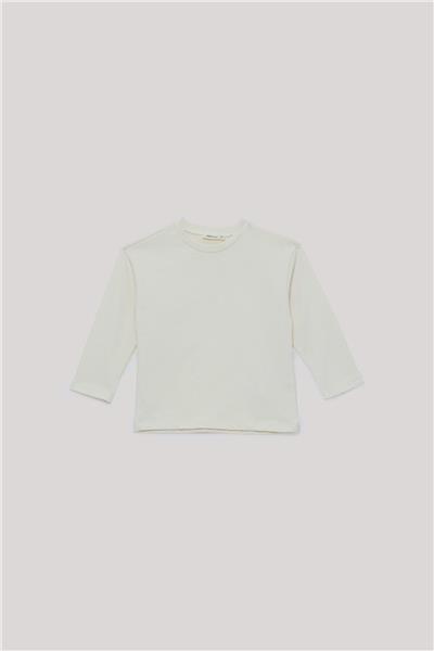 Nebbati Basic Erkek Çocuk Ekru T-Shirt