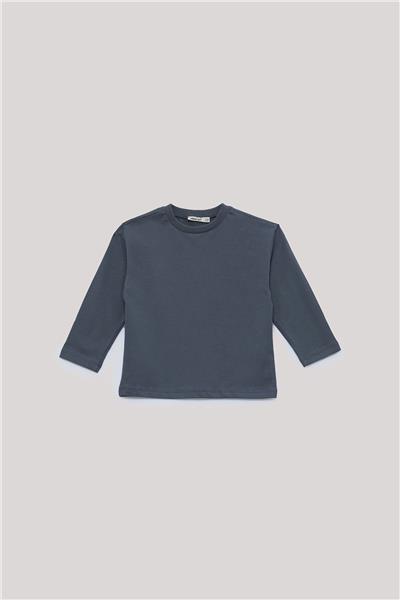 Nebbati Basic Erkek Çocuk Gri T-Shirt