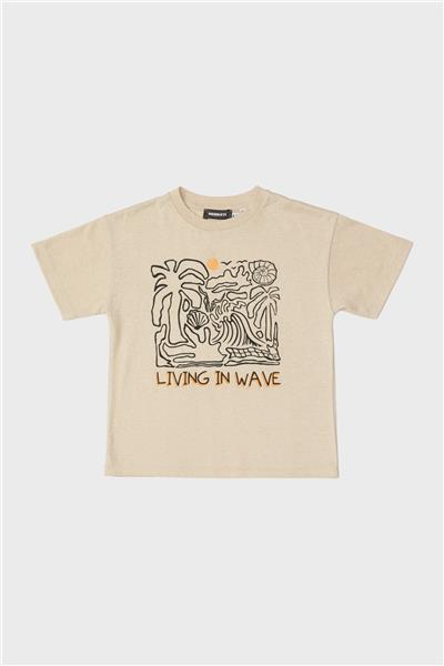 Nebbati Erkek Çocuk Bej T-Shirt