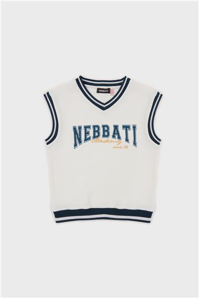 Nebbati Erkek Çocuk Beyaz Süveter