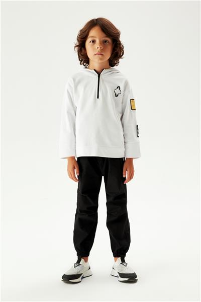 Nebbati Erkek Çocuk Beyaz Sweatshirt