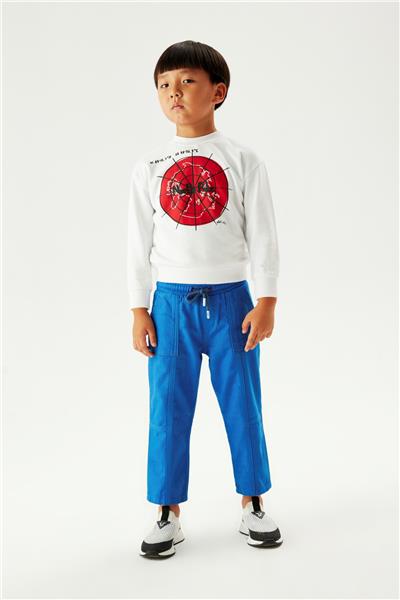Nebbati Erkek Çocuk Beyaz Sweatshirt