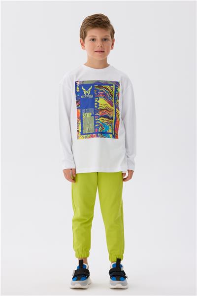 Nebbati Erkek Çocuk Beyaz T-Shirt