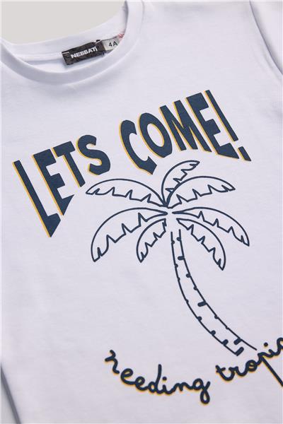 Nebbati Erkek Çocuk Beyaz T-Shirt