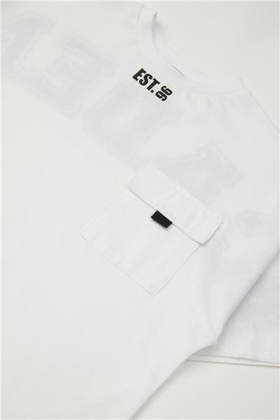Nebbati Erkek Çocuk Beyaz T-Shirt