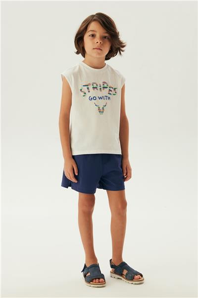 Nebbati Erkek Çocuk Beyaz T-Shirt