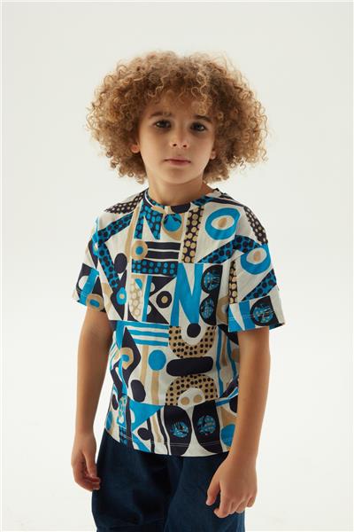 Nebbati Erkek Çocuk Desenli T-Shirt