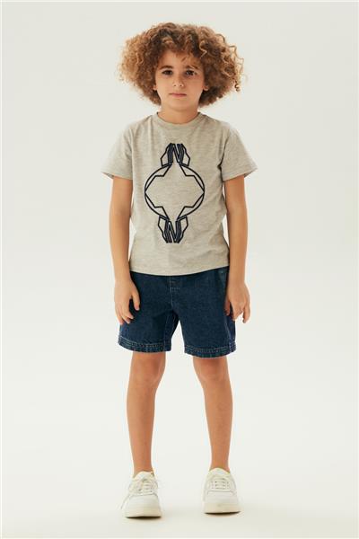 Nebbati Erkek Çocuk Gri T-Shirt