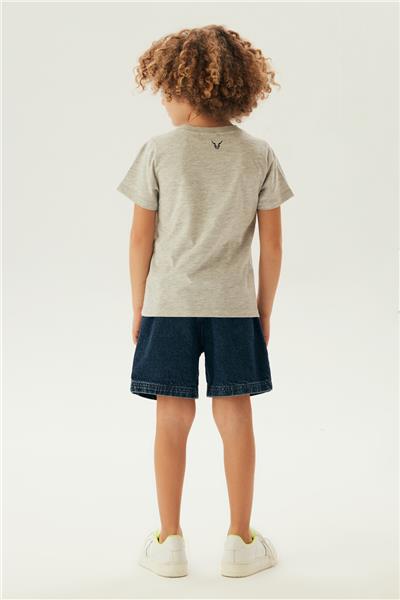 Nebbati Erkek Çocuk Gri T-Shirt