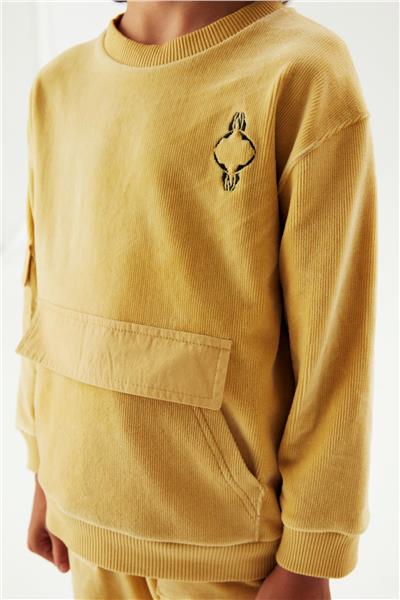 Nebbati Erkek Çocuk Hardal Sweatshirt