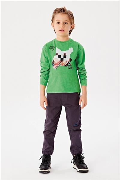 Nebbati Erkek Çocuk Yeşil T-Shirt