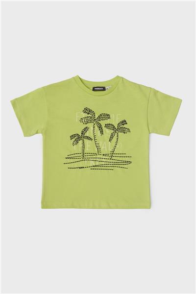 Nebbati Erkek Çocuk Yeşil T-Shirt