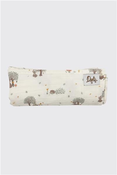 Owli Unisex Ekru Müslin Battaniye