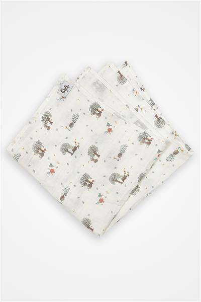 Owli Unisex Ecru Muslin BlanketOwli Unisex Ecru Muslin Blanket